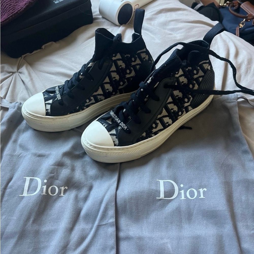 Dior Monochrome High-Top Sneakers